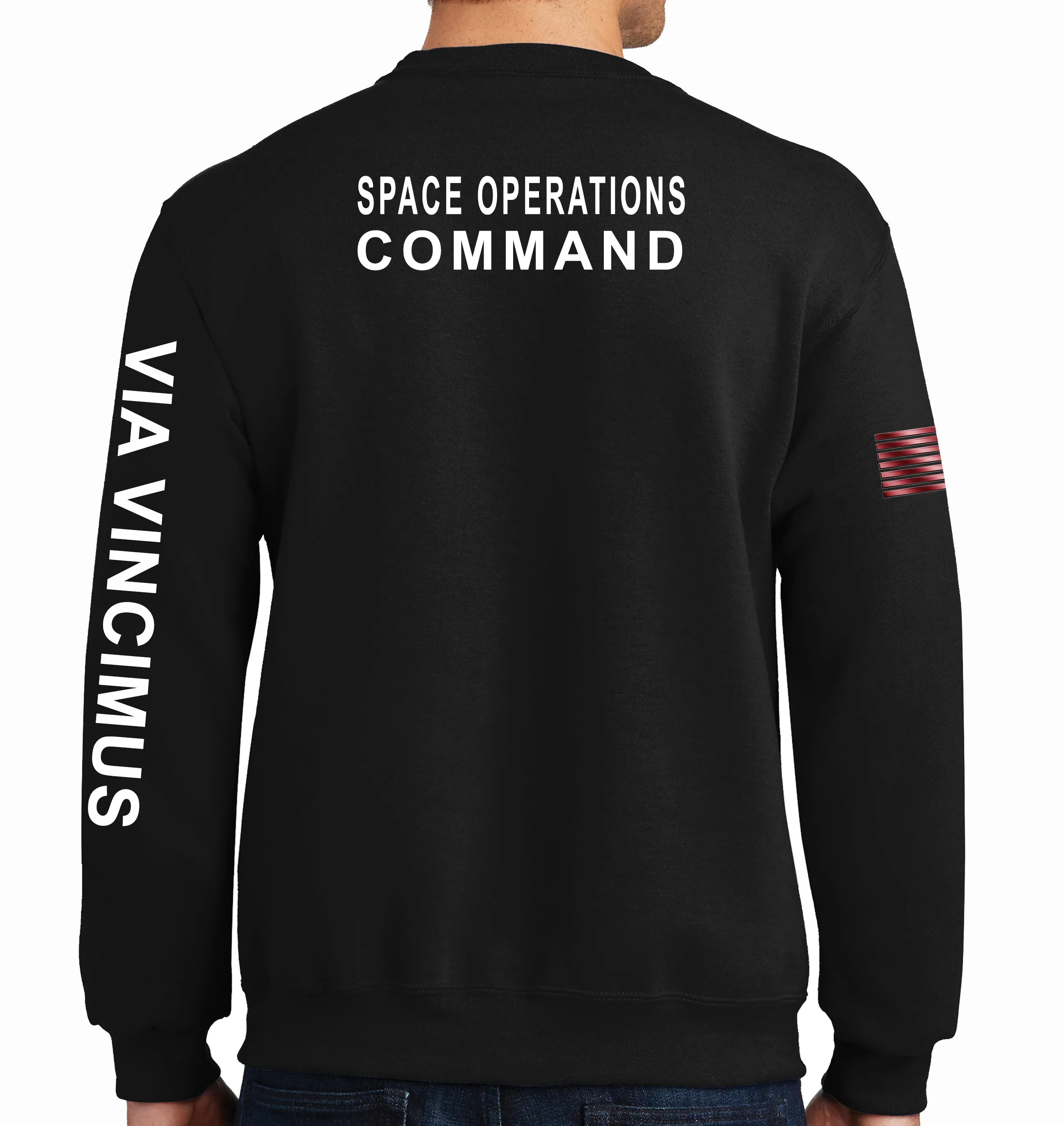 50-50 Blend Crewneck Unisex Sweatshirt (Text Down Sleeve). This shirt IS approved for PT.