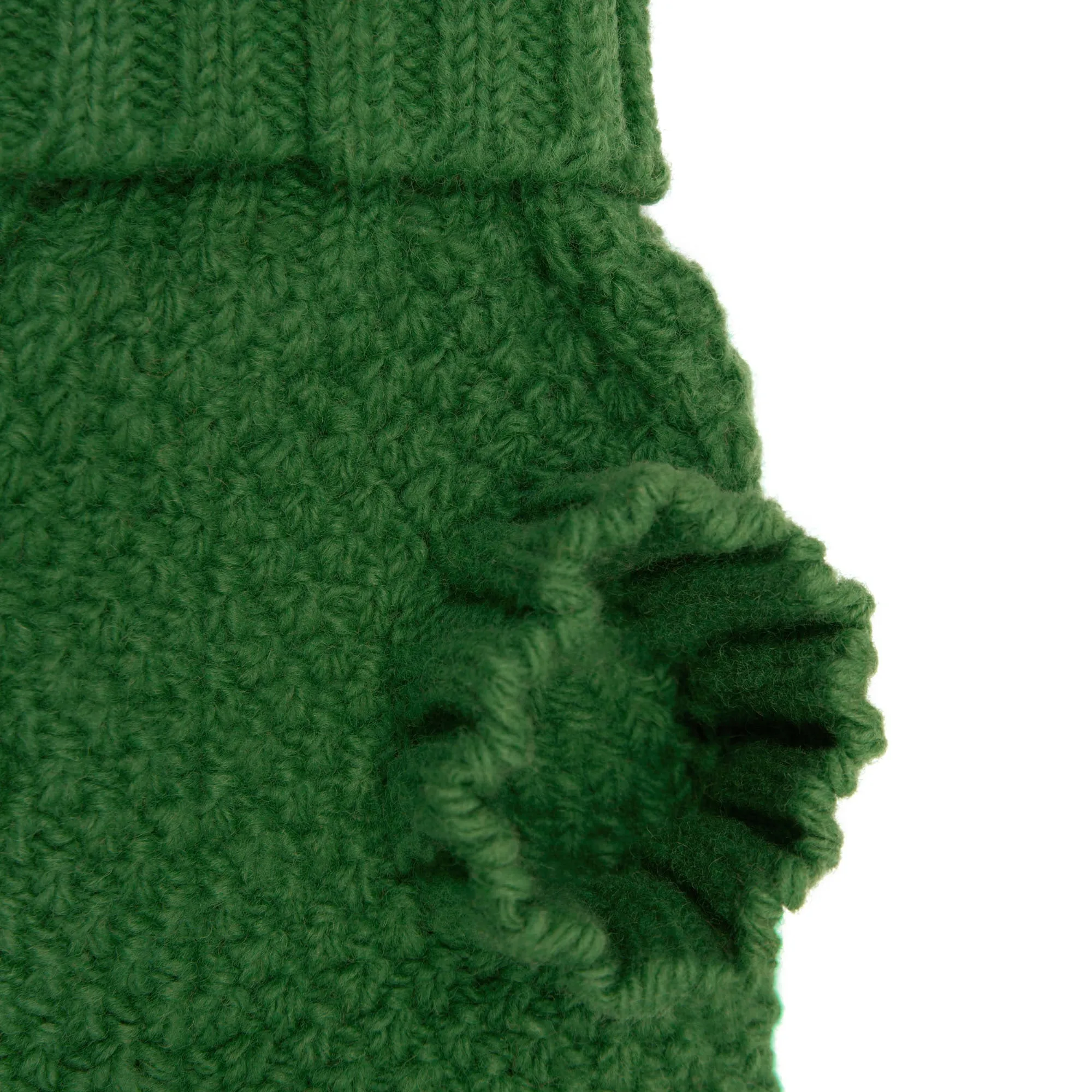 Allen Bobble Pea Green Hand knitted Designer Wool Dog Jumper