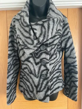 Animal Print Kaliko Wool Mix Jacket - Size 10