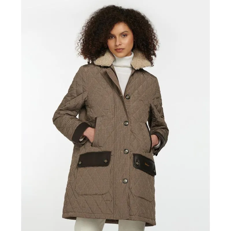 Barbour Killhope Ladies Quilted Coat - Dark Stone Check