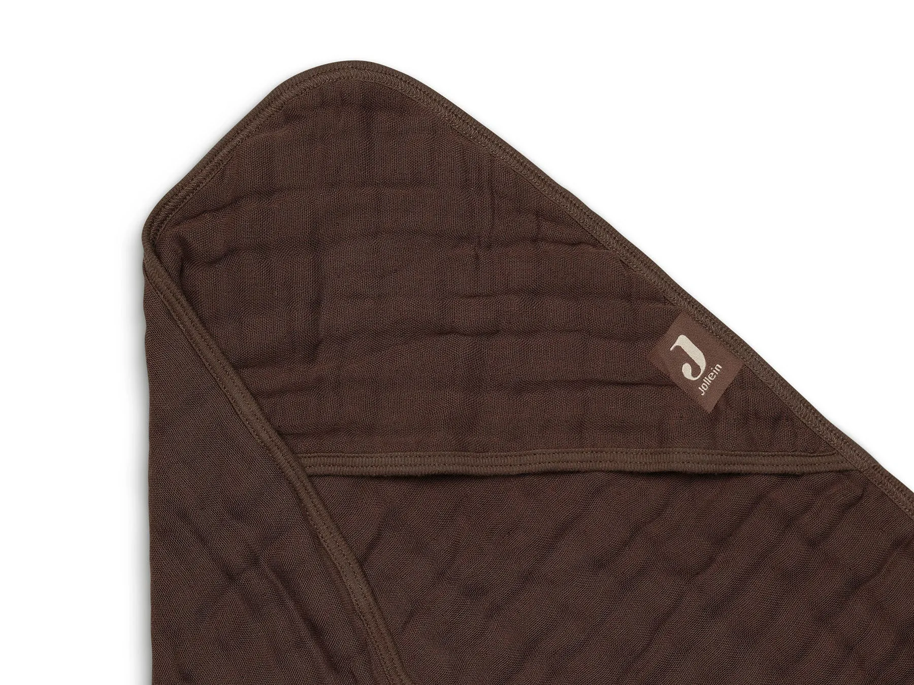 Bath cape Wrinkled Cotton 75x75cm - Chestnut