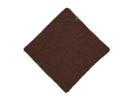 Bath cape Wrinkled Cotton 75x75cm - Chestnut