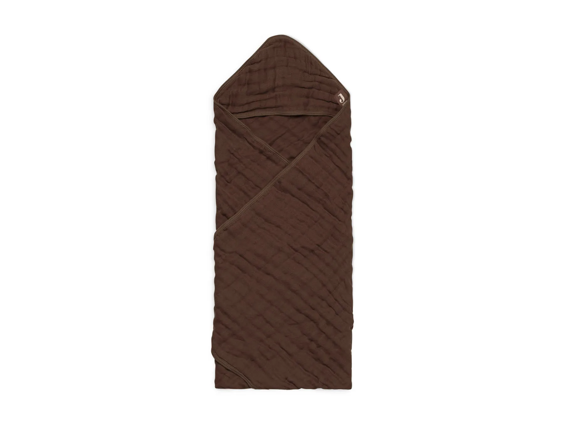 Bath cape Wrinkled Cotton 75x75cm - Chestnut