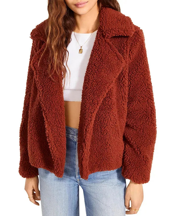 BB Dakota by Steve Madden Womens Teddy as She Goes Faux Fur Teddy Coat, XS