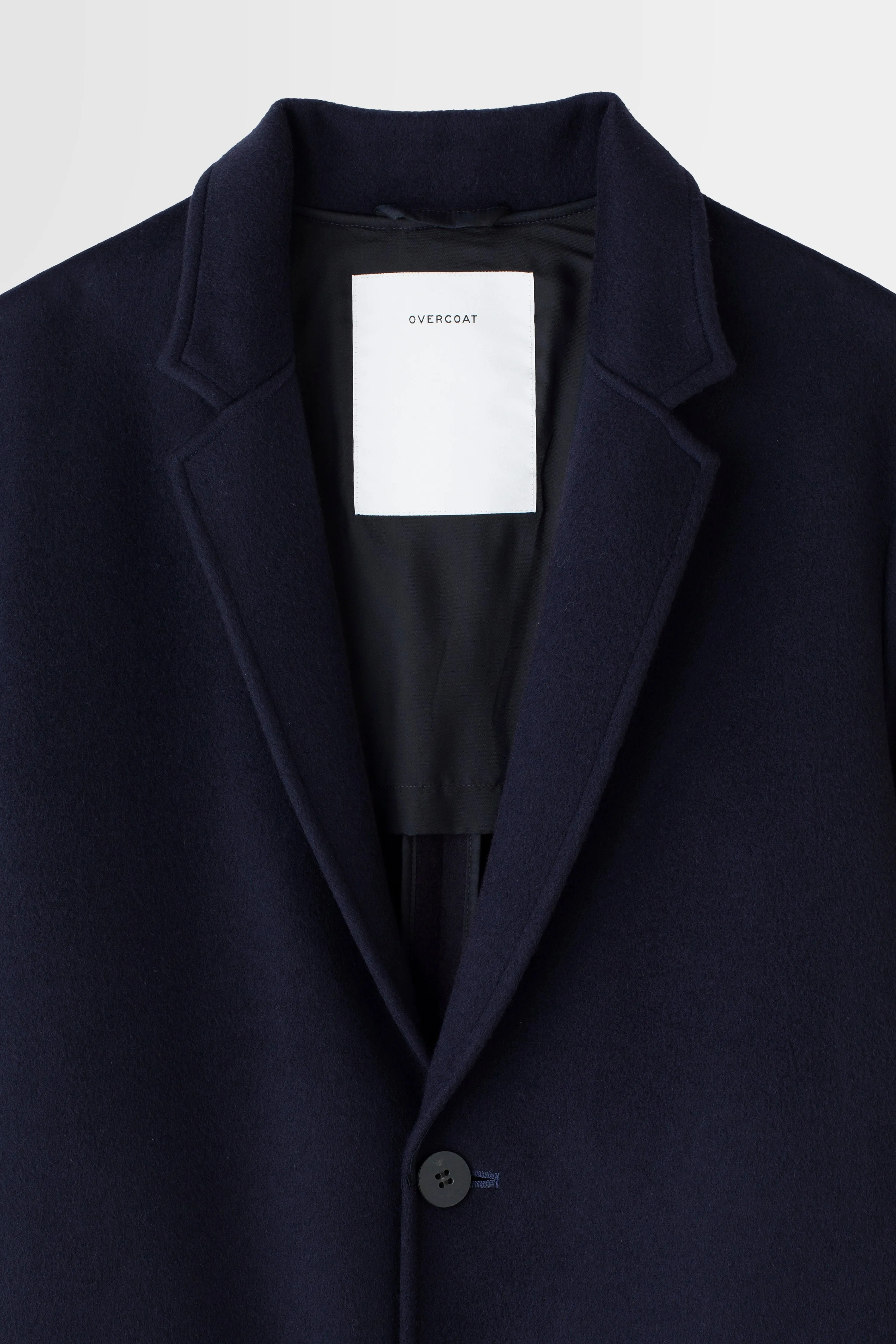 Beaver Wool Notch Coat in Navy