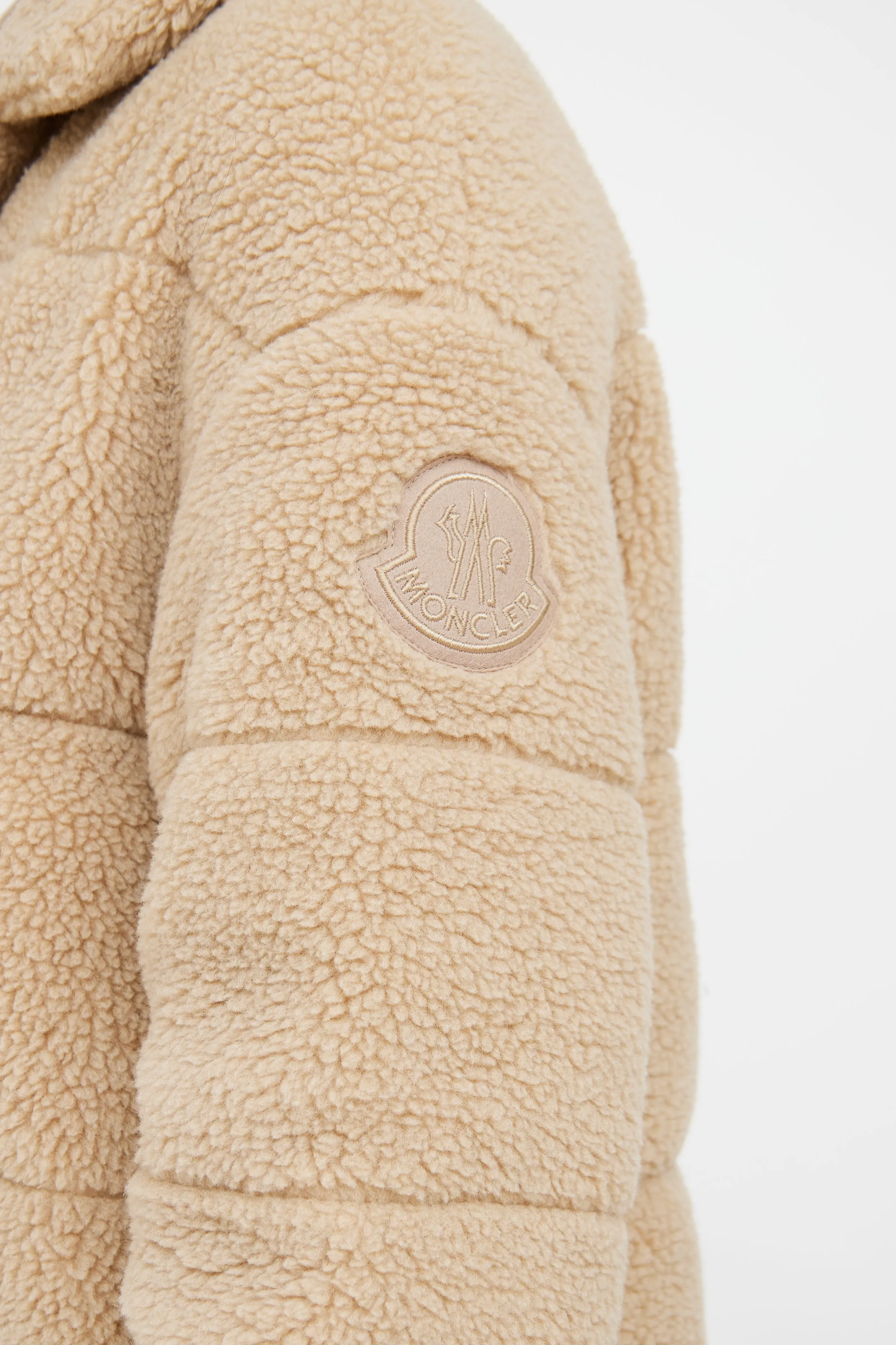 Beige Bagaud Reversible Teddy Puffer Coat