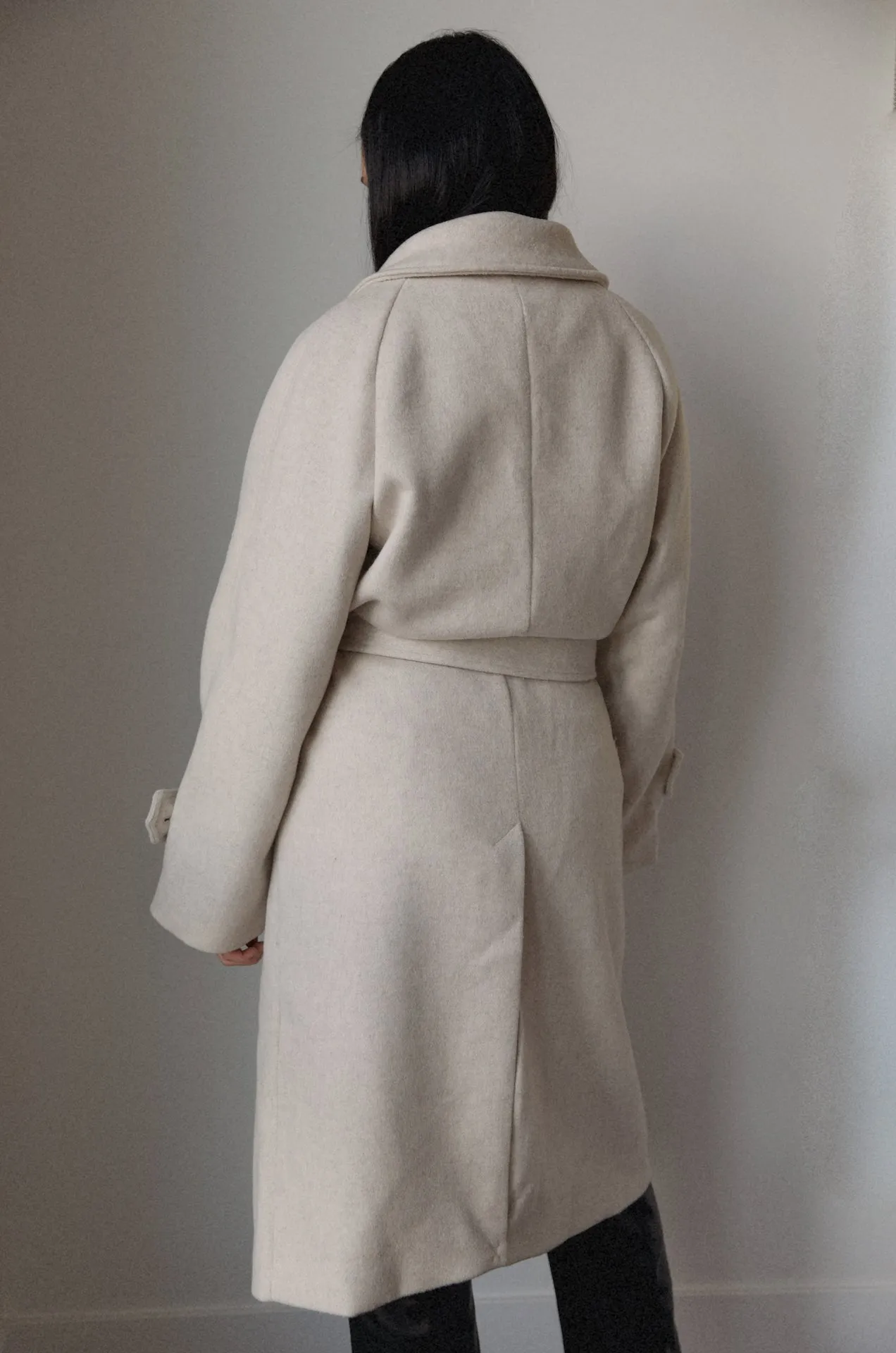 Belted Wool Blend Coat