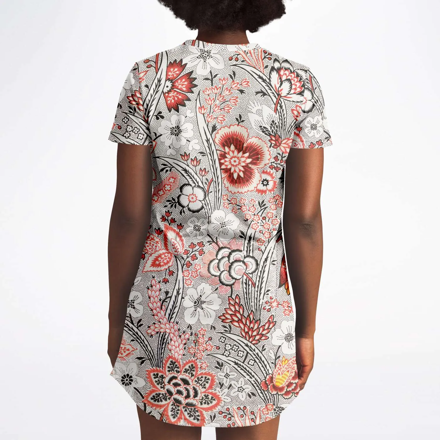 Blood Orange Floral T Shirt Dress