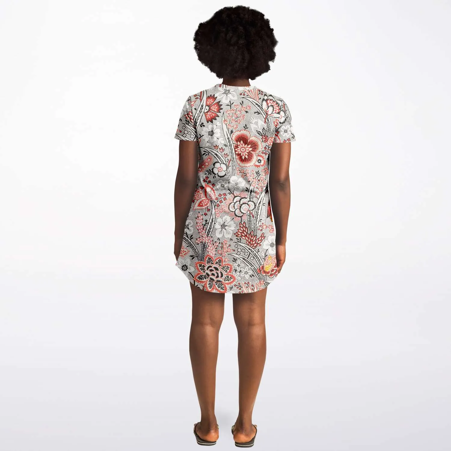 Blood Orange Floral T Shirt Dress