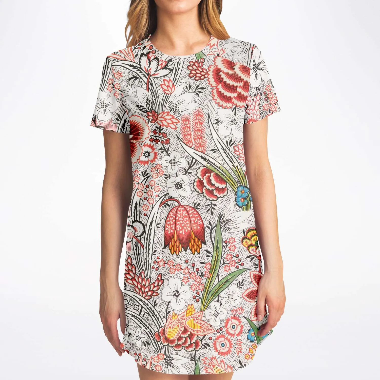 Blood Orange Floral T Shirt Dress