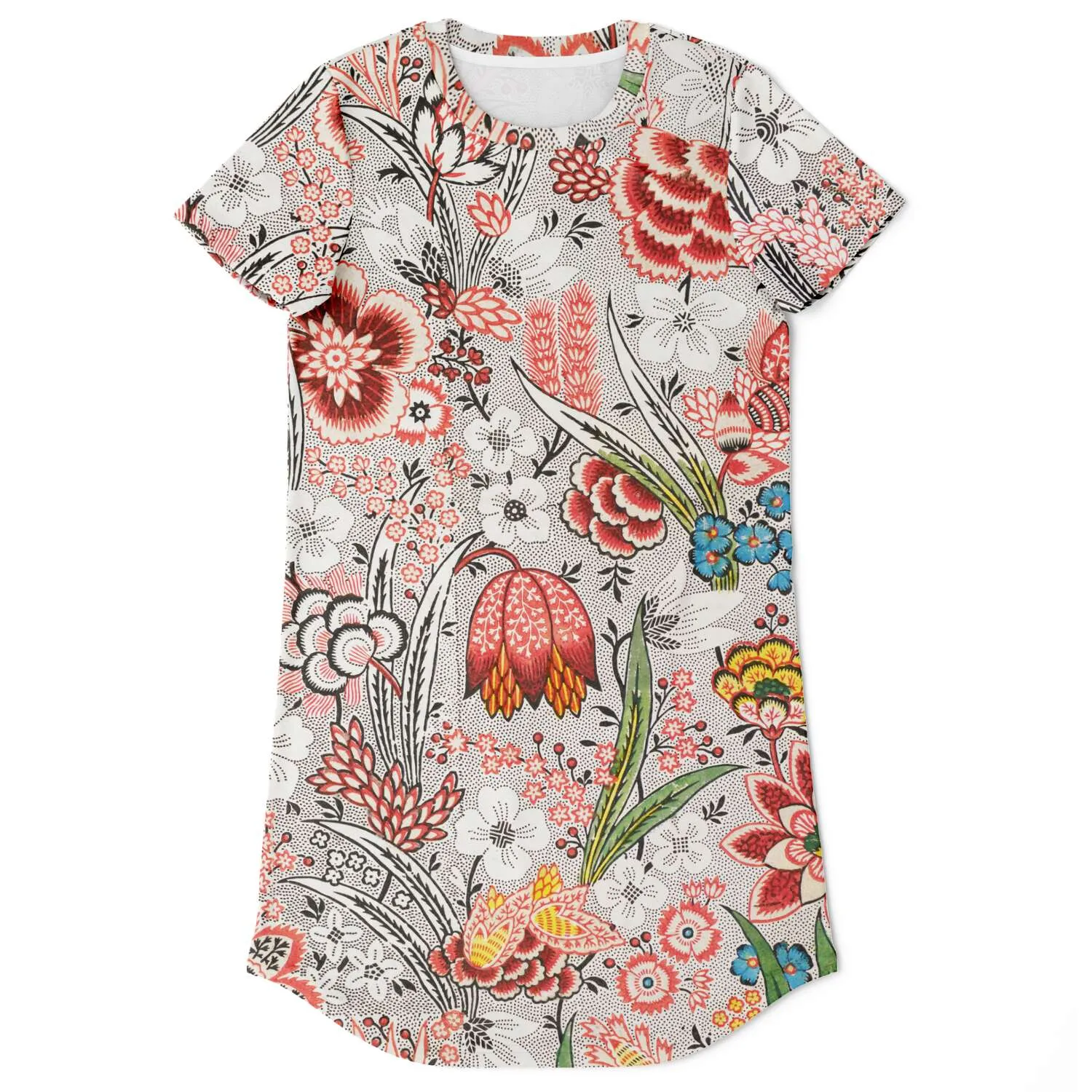 Blood Orange Floral T Shirt Dress