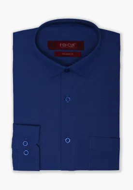 Blue Plain Dress Shirts