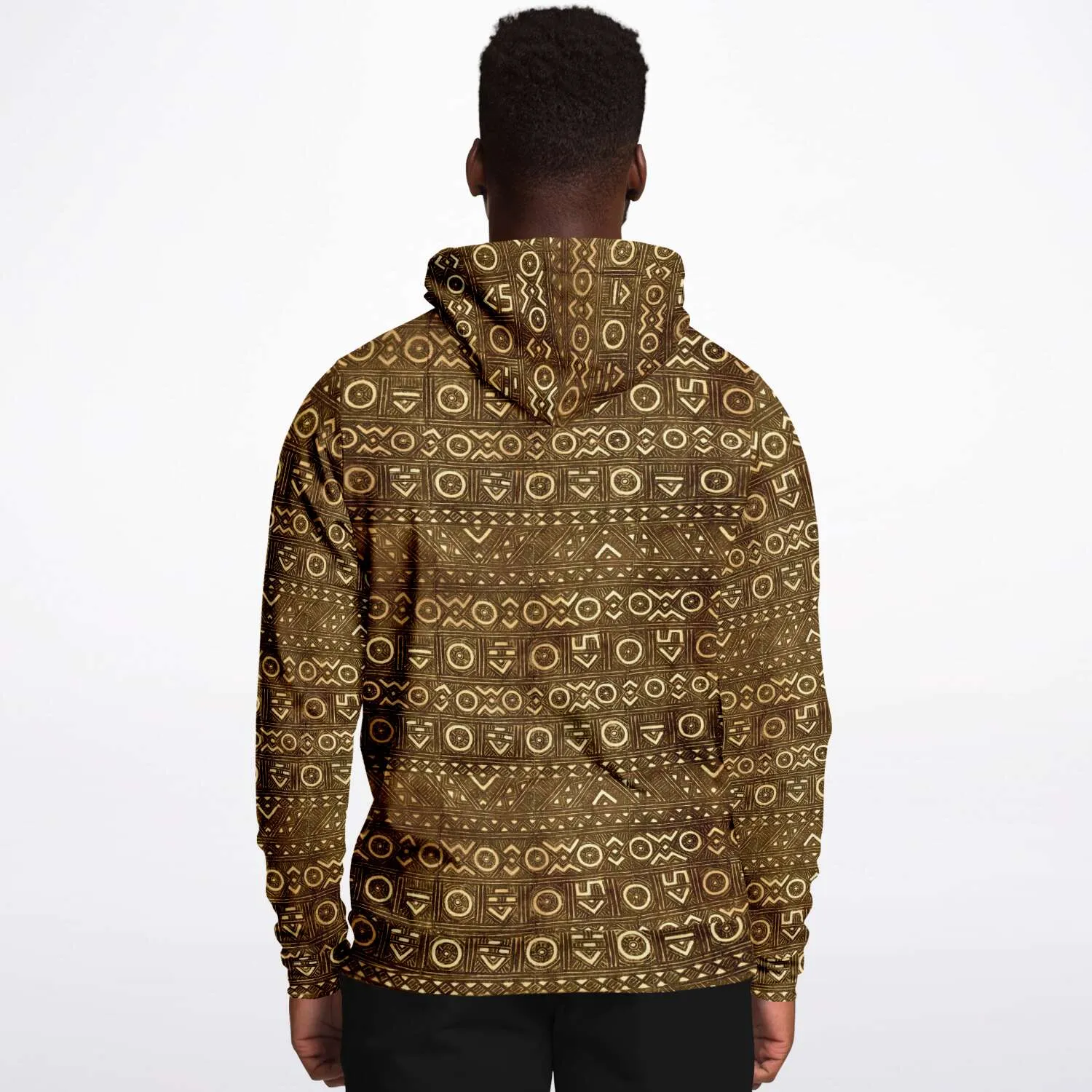 Bogolan Tribal Hoodie, Boho, Kuba, Kilim, Baluch, Ethnic Sweatshirt Jacket Mali Mudcloth African Hippie Pullover Hoodie