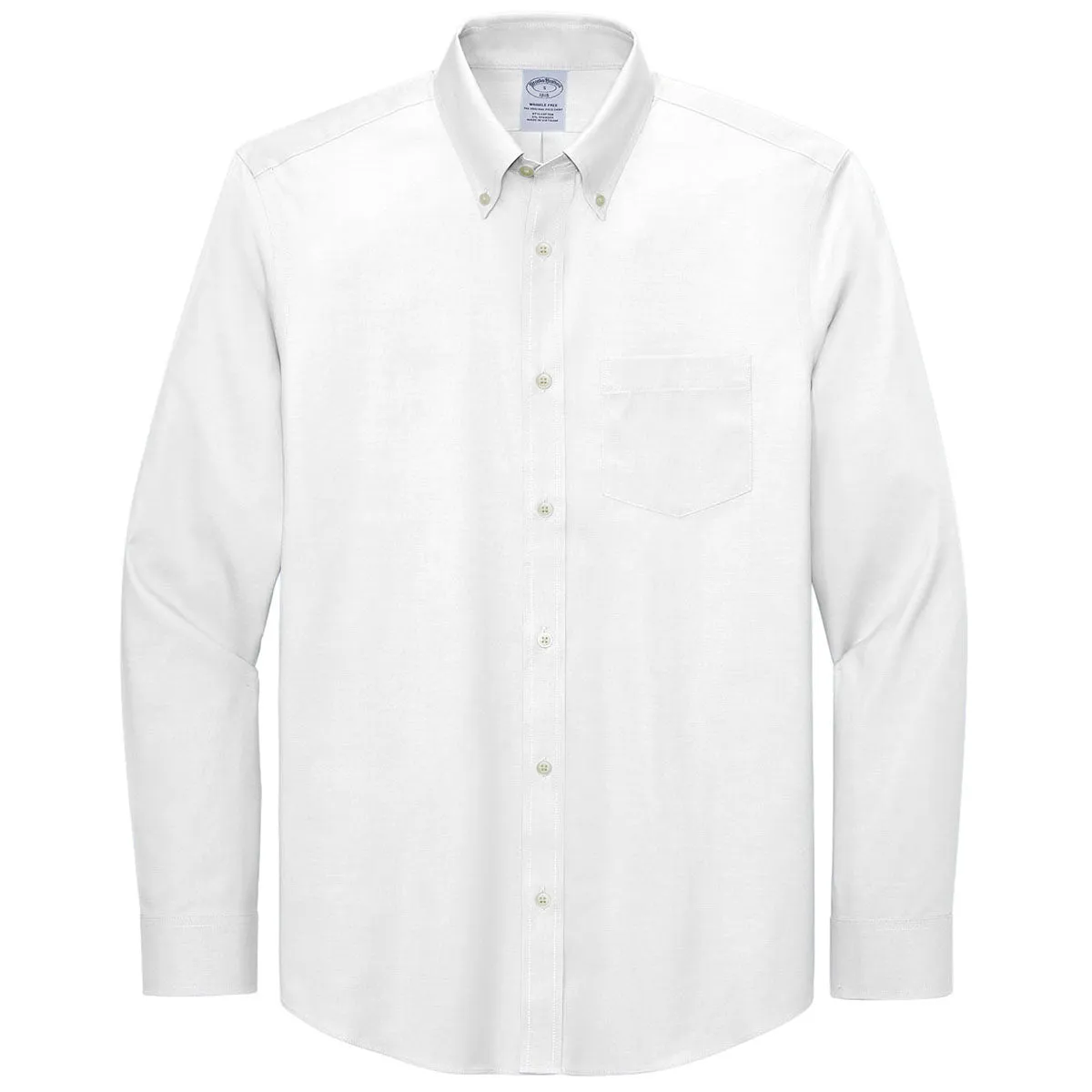 Brooks Brothers Men's White Wrinkle-Free Stretch Pinpoint Shirt