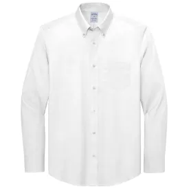 Brooks Brothers Men's White Wrinkle-Free Stretch Pinpoint Shirt