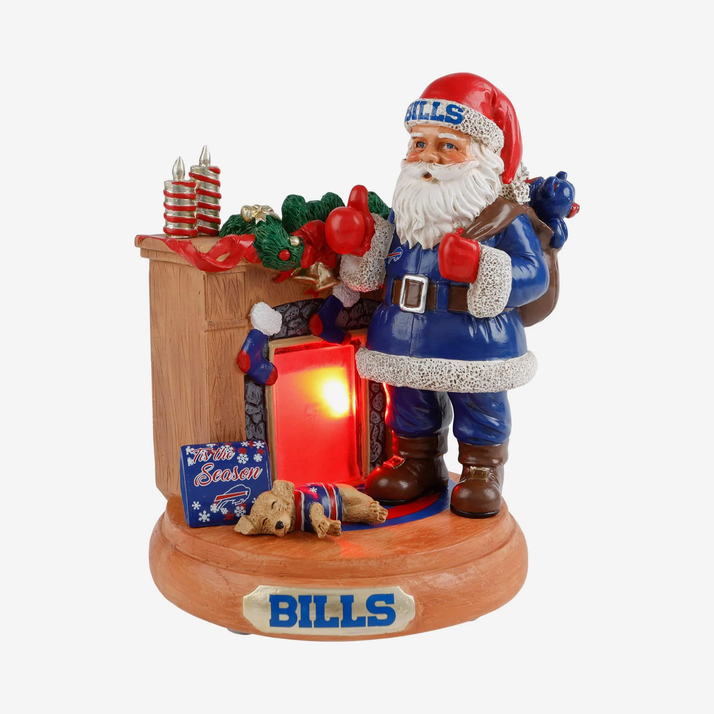 Buffalo Bills Santa Fireplace Figurine