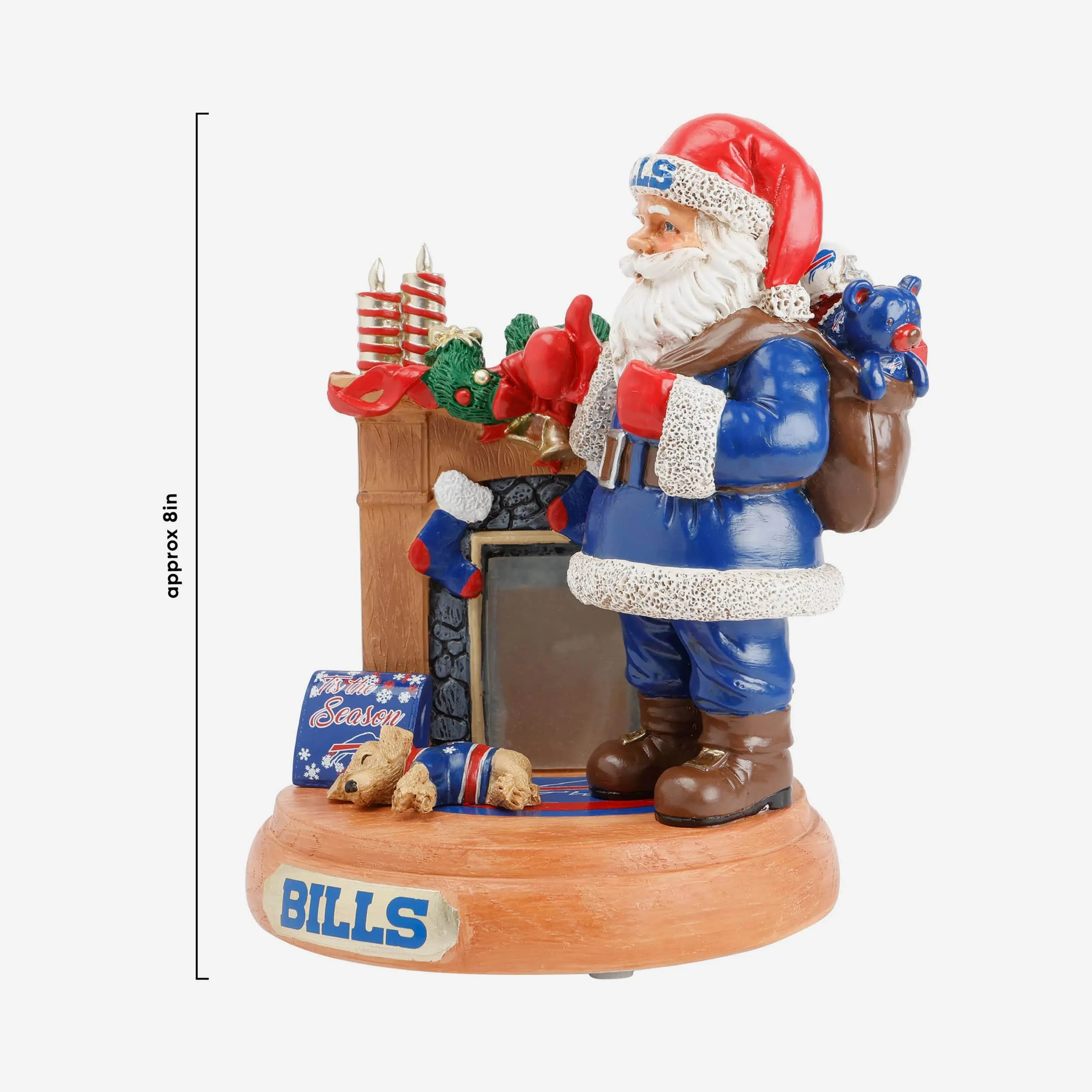 Buffalo Bills Santa Fireplace Figurine