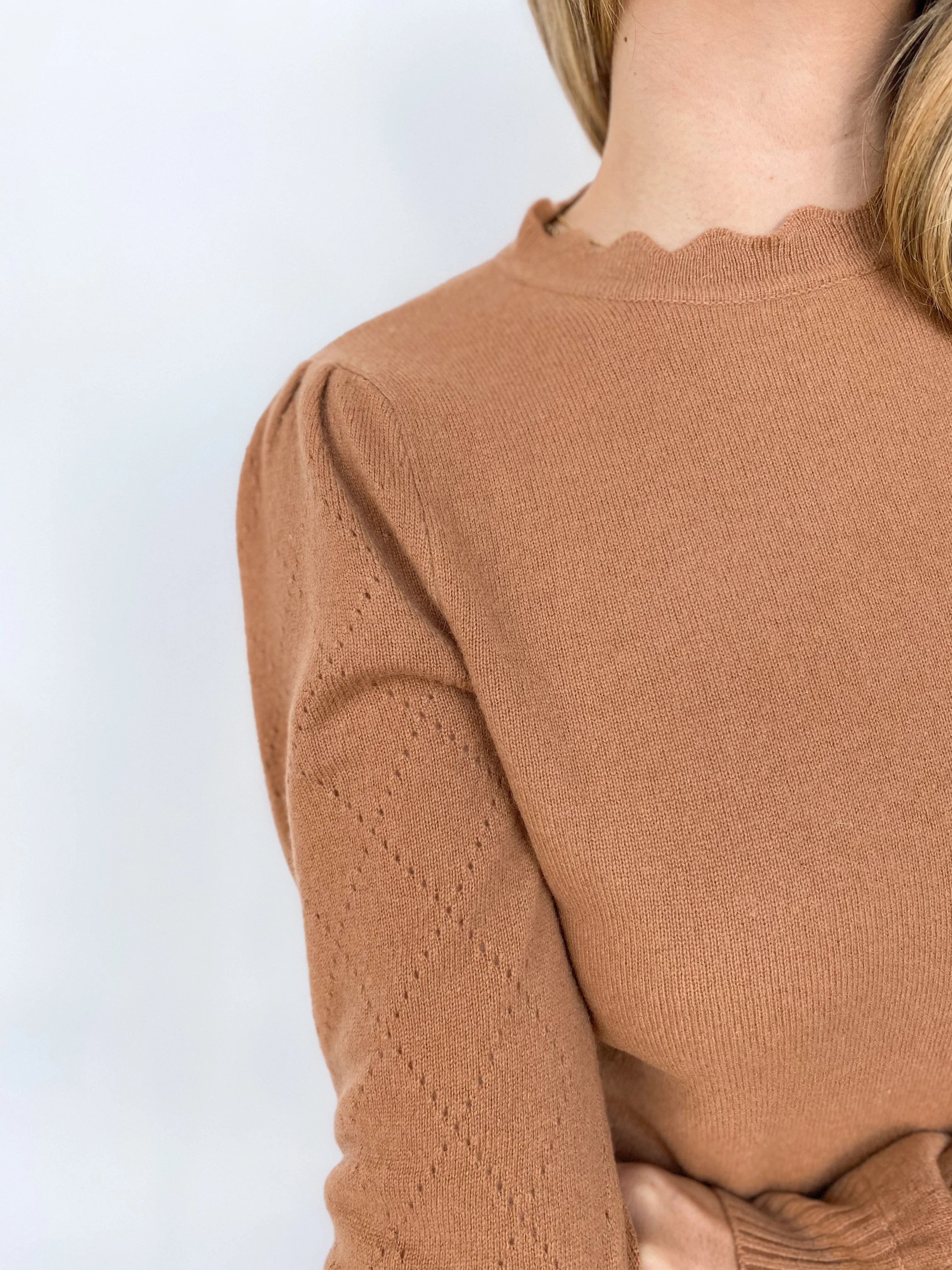 Casey Sweater Dress - Camel - Small