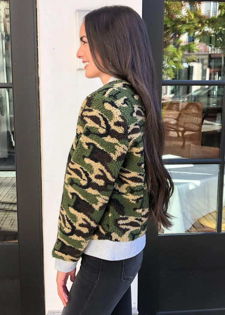 Chaser Teddy Camo Bomber Jacket ***FINAL SALE***