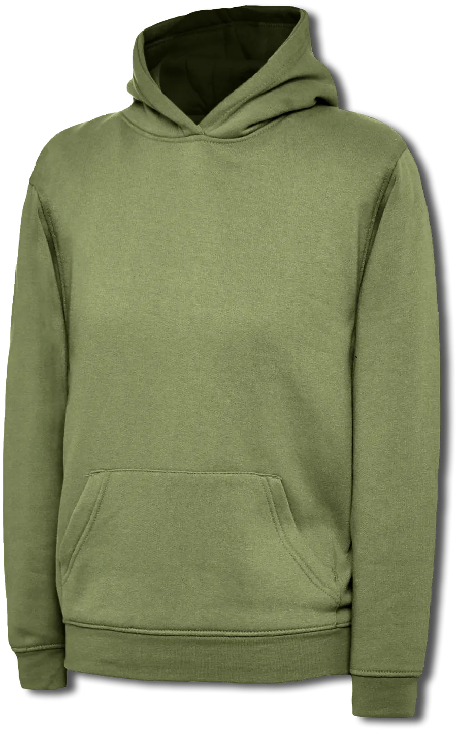 Childrens Classic Hooded Sweatshirt | Military Green