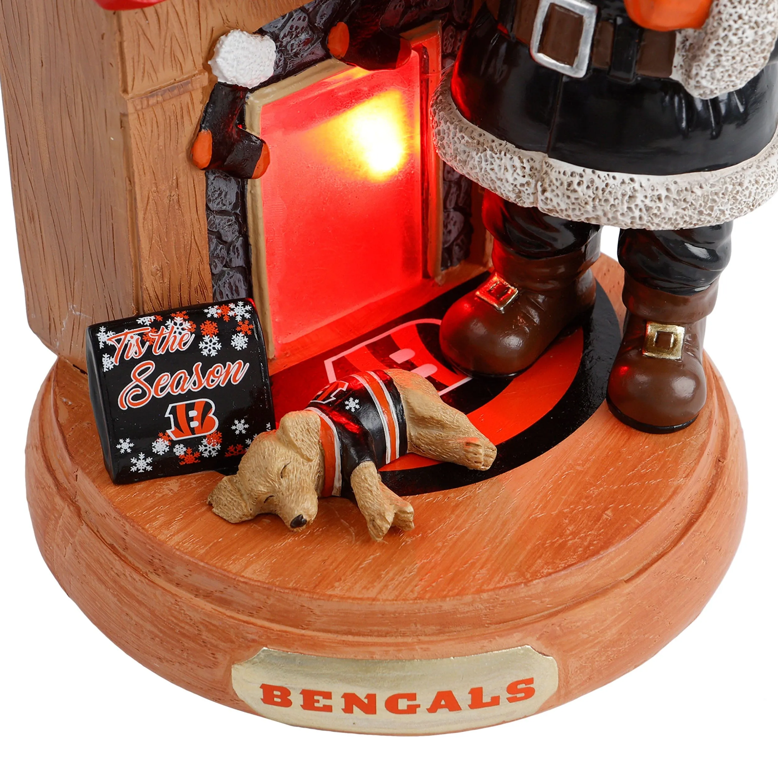 Cincinnati Bengals NFL Santa Fireplace Figurine