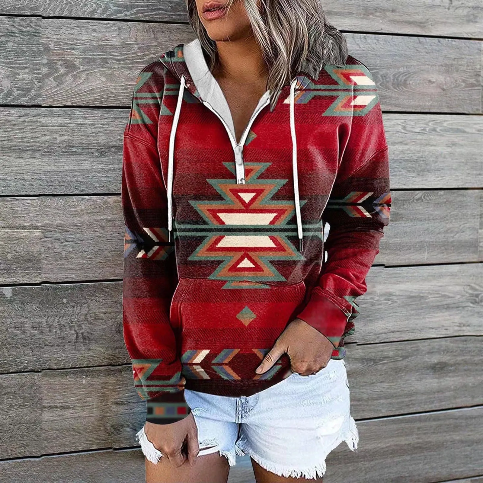 Classic Beautiful Women's Glamorous Ethnic Hoodie Tops