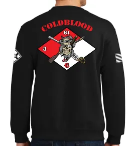 Coldblood 50-50 Blend Crewneck Unisex Sweatshirt. This shirt IS approved for PT.