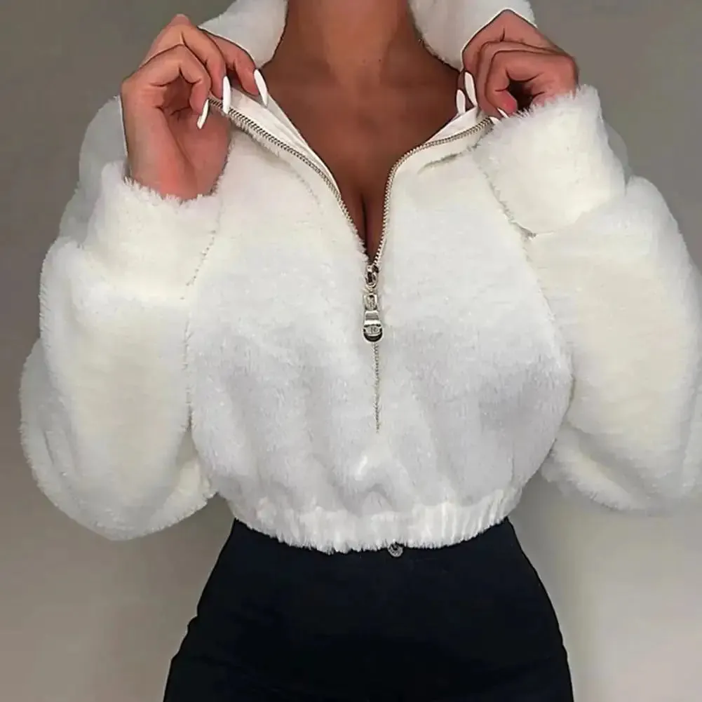 Crew Neck Women's Fuzzy Luxe Pullover