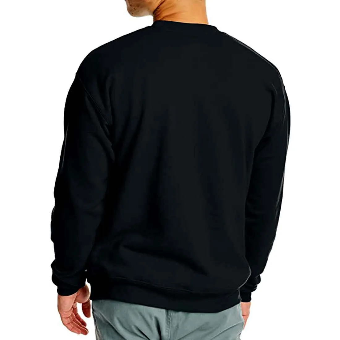 Crewneck Back Print Sweatshirt for Men Full Sleeves - Gemini