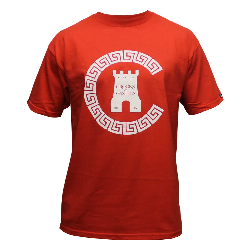 Crooks & Castles Greco Chain C T-shirt True Red