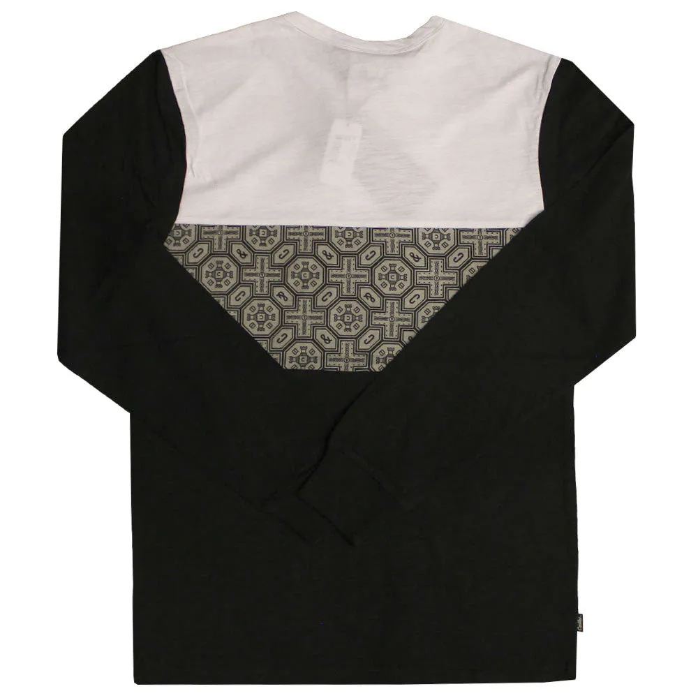 Crooks & Castles Pagoda Long Sleeve Henley T-shirt Black