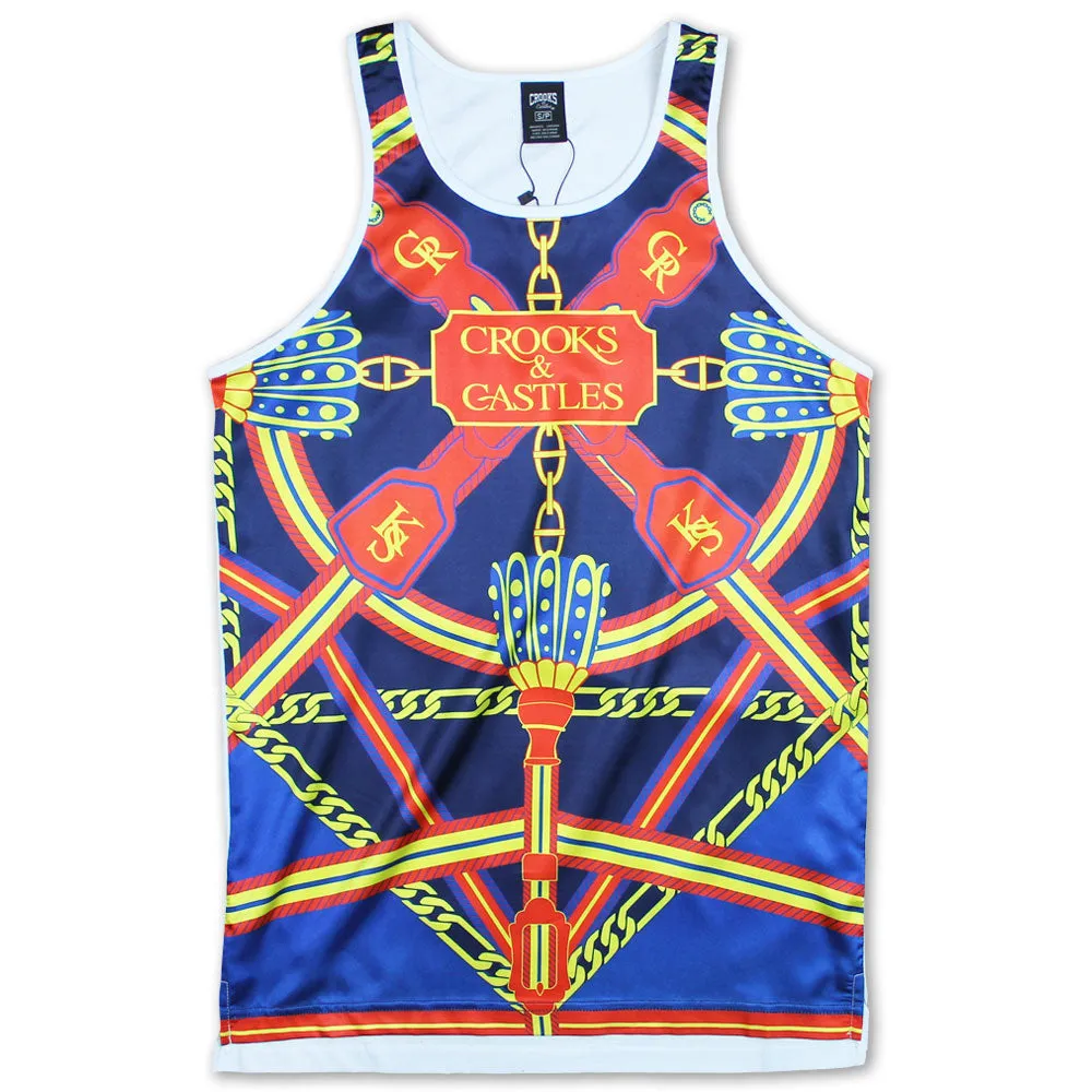 Crooks & Castles Regalia Tank Top Blue Navy Multi