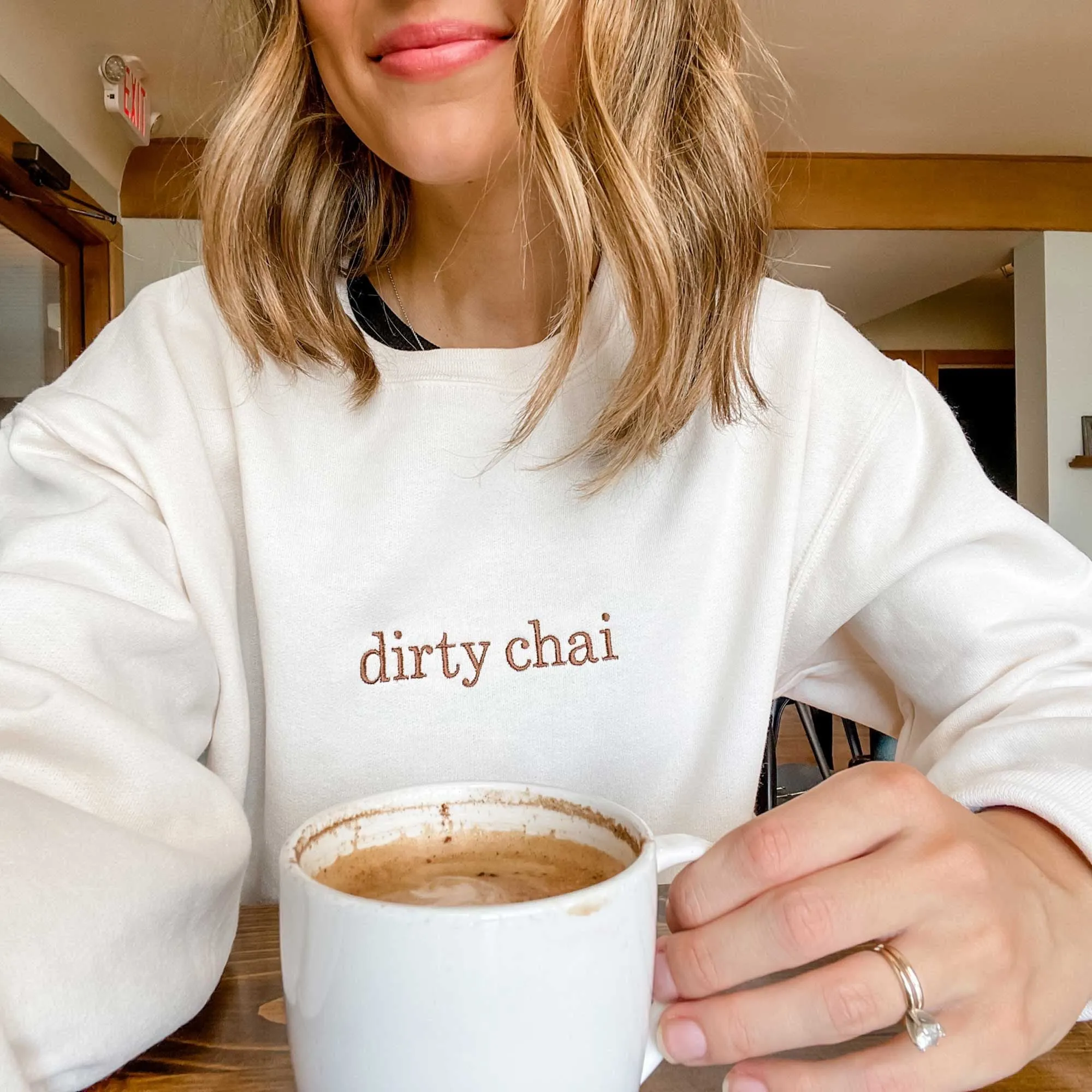 Custom Fall Sweatshirt | Custom Center Embroidery Crewneck