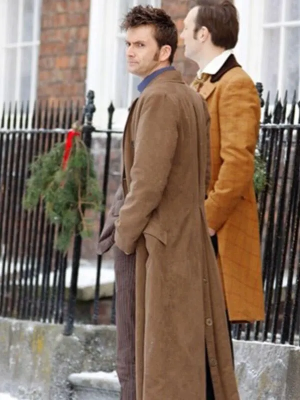 David Tennant Brown Wool Coat