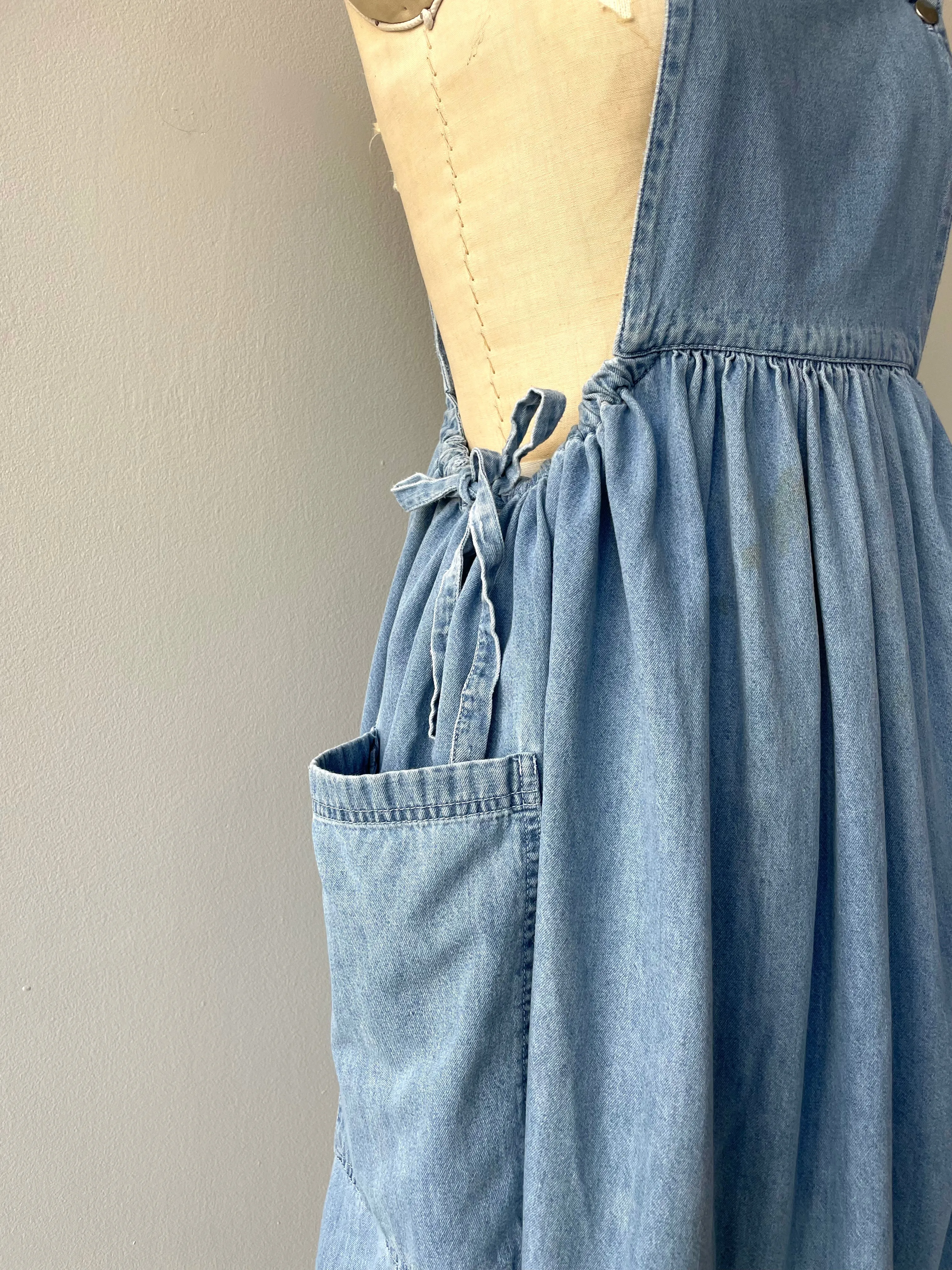 Denim Jumper Dress | 1980s