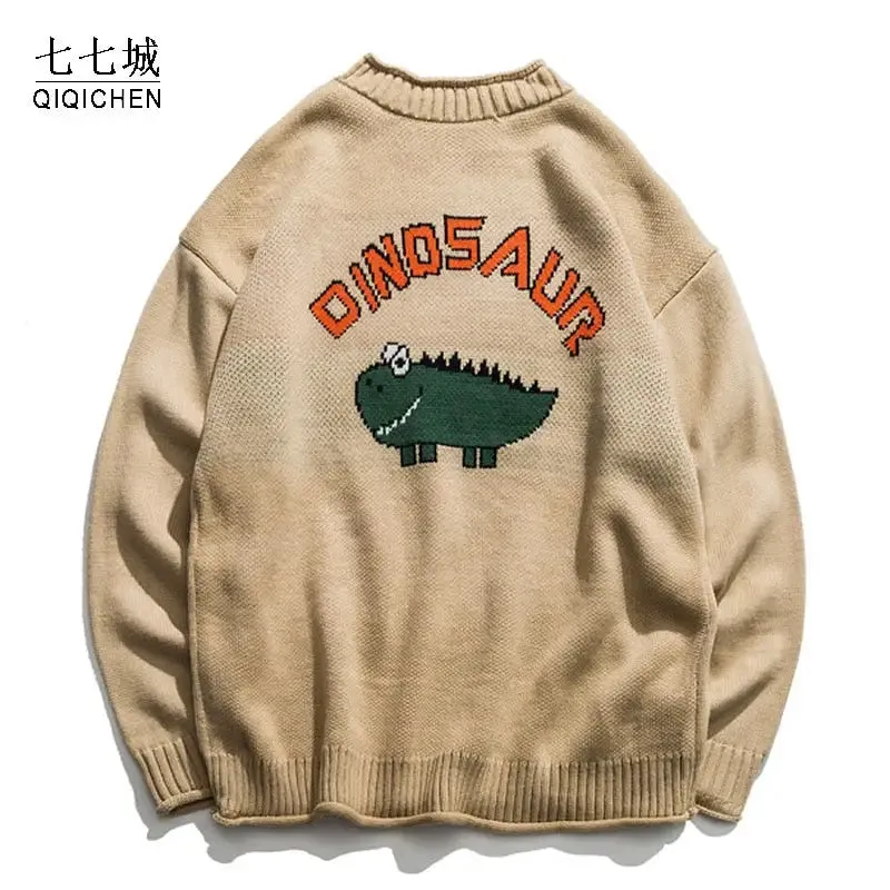 Dinosaur Knitted Oversize Sweatshirt