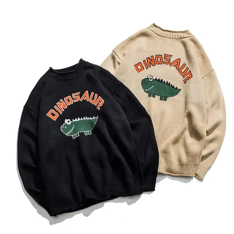 Dinosaur Knitted Oversize Sweatshirt