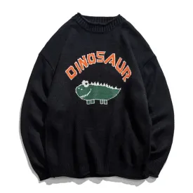 Dinosaur Knitted Oversize Sweatshirt