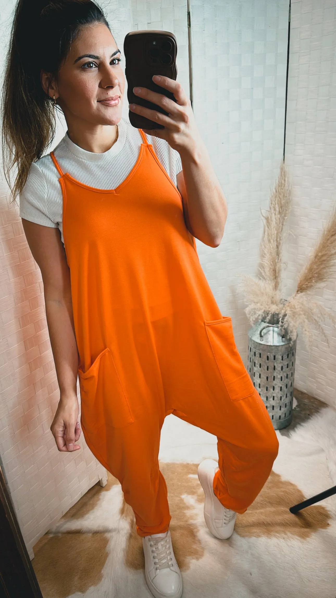 Easy Going Sleeveless V-Neck Pocketed Jumpsuit