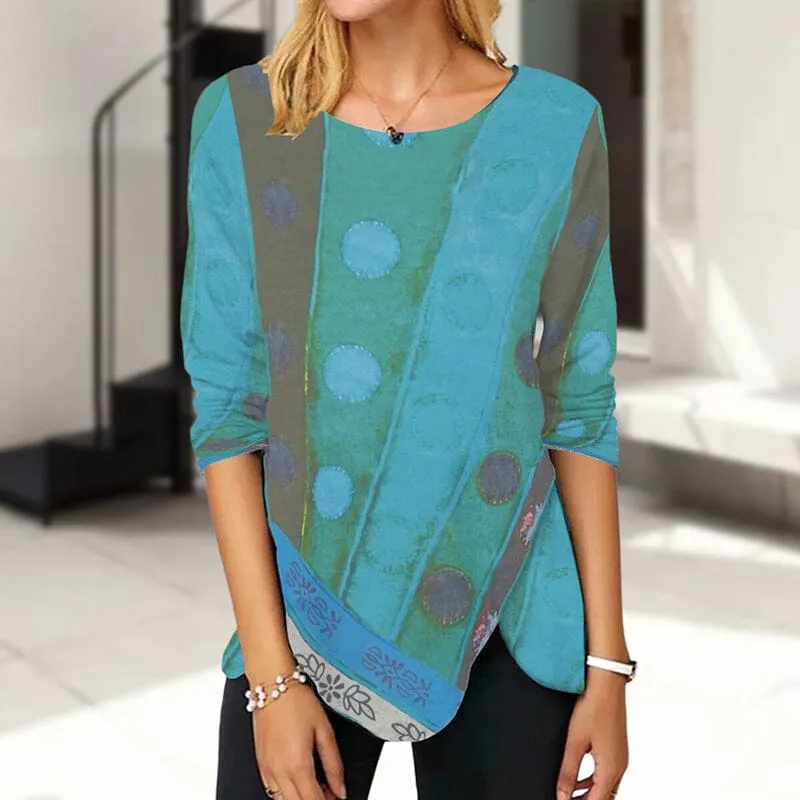 Ethnic Print Long Sleeve T-Shirt