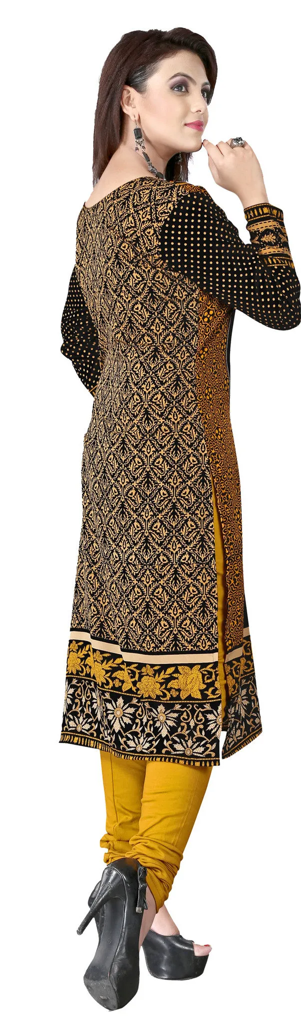 Exquisite Bronze Ethnic Long Kurti – Modern Indian Fashion for Women