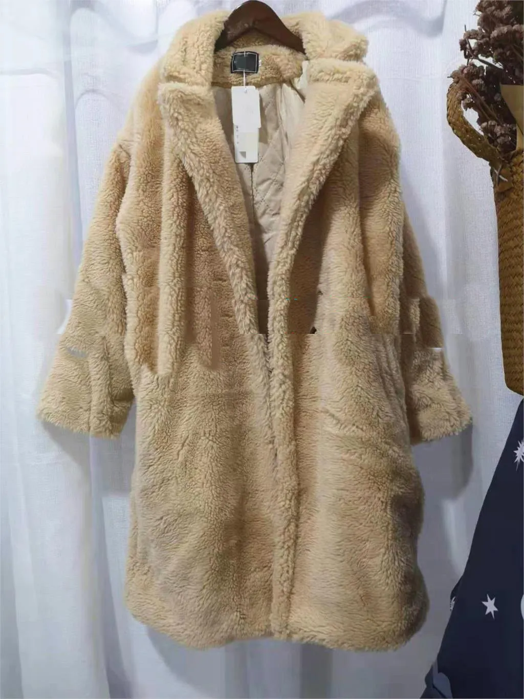 Factory Price Women Winter Longer Faux Fur Warm  Thick Teddy Bear Coat