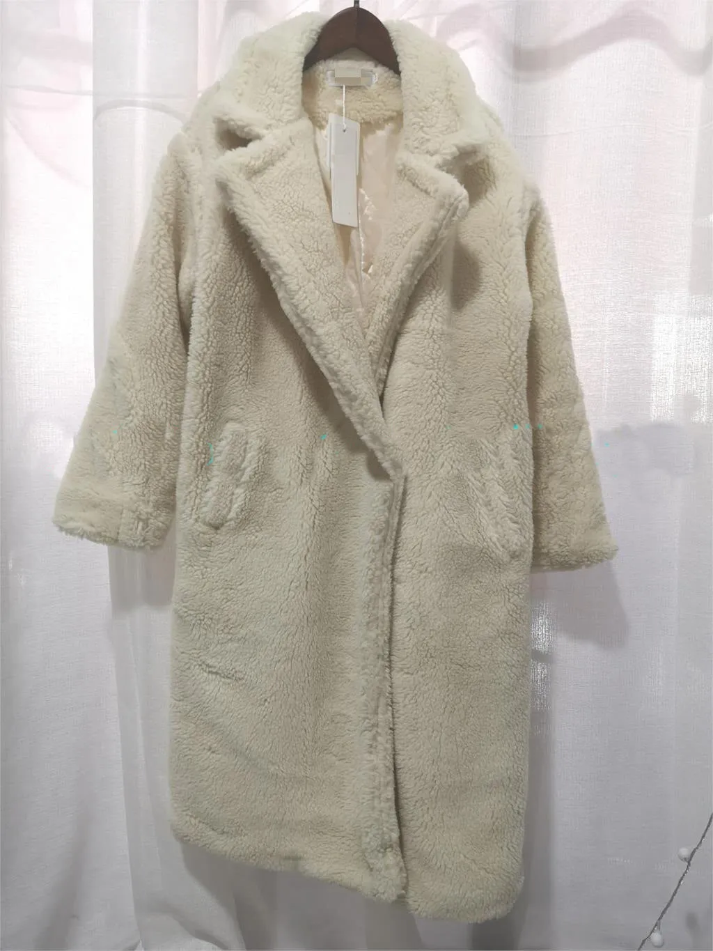 Factory Price Women Winter Longer Faux Fur Warm  Thick Teddy Bear Coat