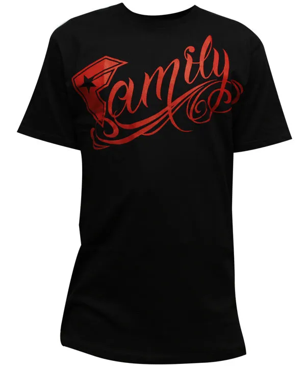 Famous Stars and Straps Family Premium T-shirt Black Red