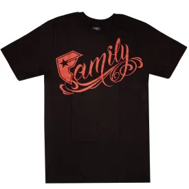 Famous Stars and Straps Family Premium T-shirt Black Red