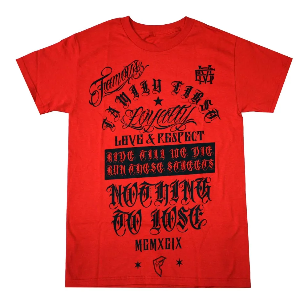 Famous Stars and Straps Love and Respect T-shirt Red