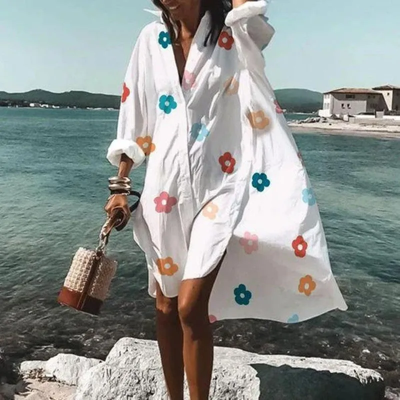 Fashionable Temperament Burst Shirt Dress