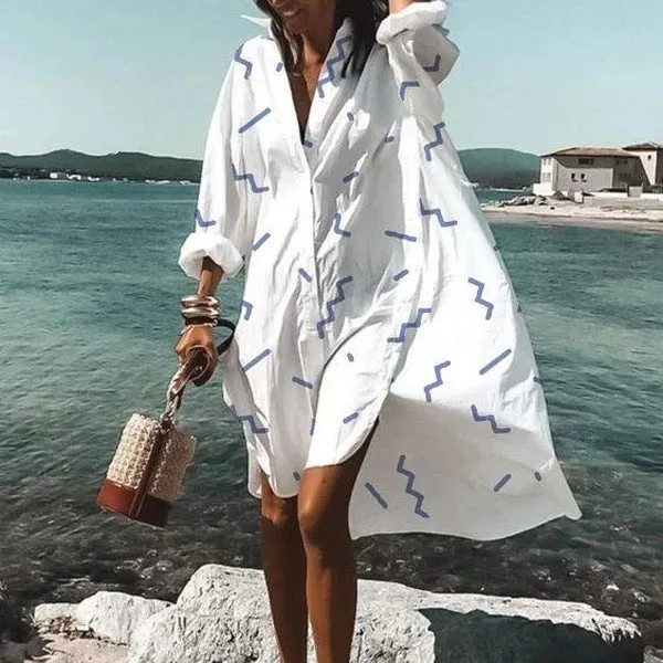 Fashionable Temperament Burst Shirt Dress