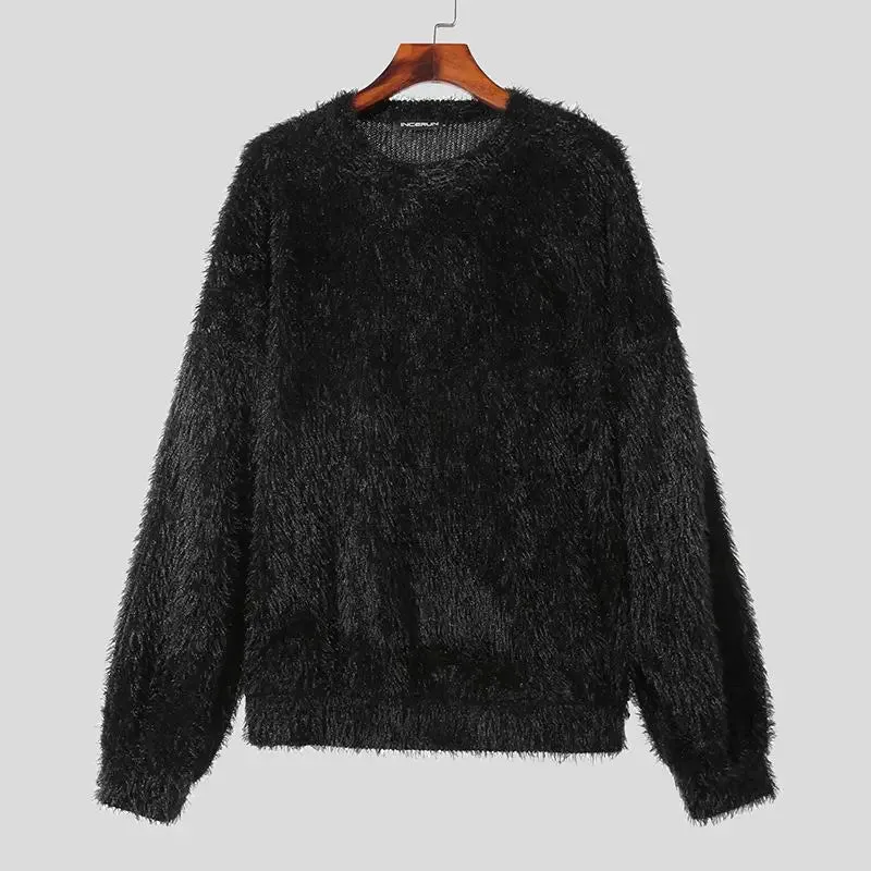 Faux Fur Pullover Sweater