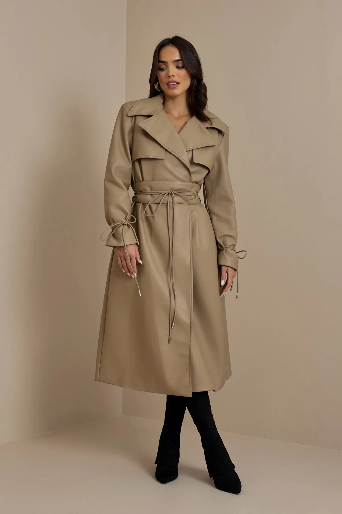 FC SLOANE TRENCH COAT IN CARAMEL